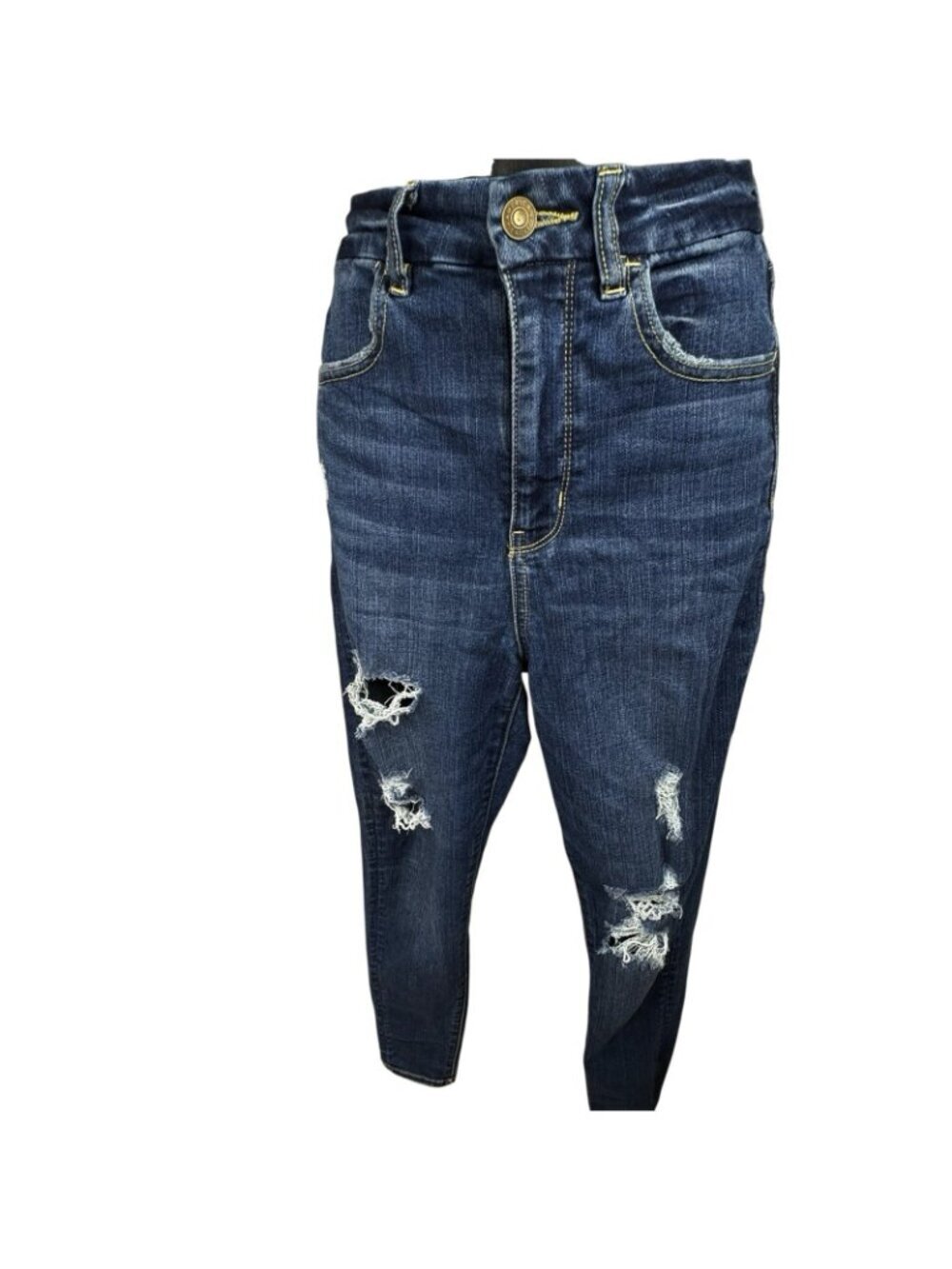 American Eagle Curvy Super Hi-Rise Next Level Stretch Distressed Jegging Jeans 6 - Picture 2 of 9